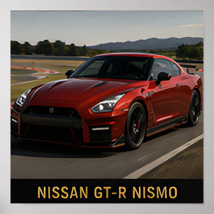 Affiche Nissan GT-R Nismo voiture de performance japonaise