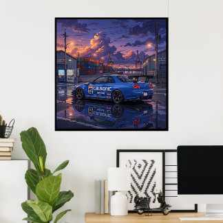 Affiche Nissan Skyline GT-R R34