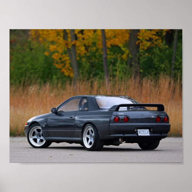 Affiche NISSAN SKYLINE R32 GT-R 1989 (Devant)