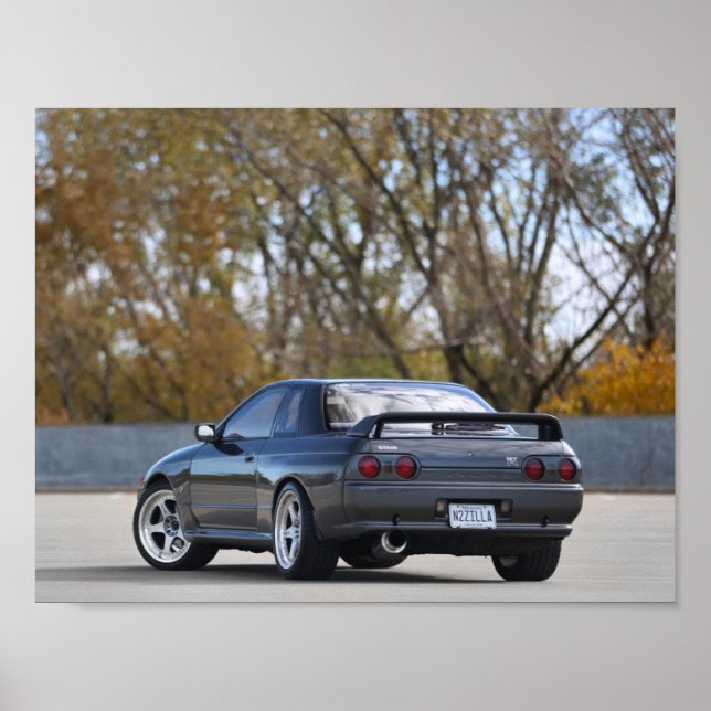 Affiche NISSAN SKYLINE R32 GT-R 1989 (Devant)