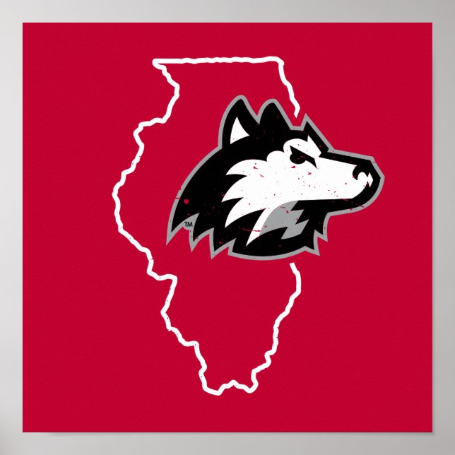 Affiche NIU Huskies State Love (Devant)