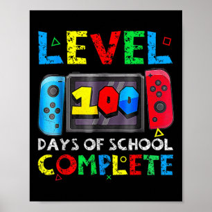 Affiche Niveau 100 Jours De L'École Complet Jeu Vidéo Game