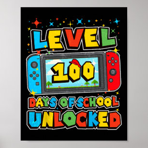 Affiche Niveau 100 Jours De L'École Complet Jeu Vidéo Game