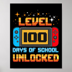 Affiche Niveau 100 Jours De L'École Joueurs Déverrouillés