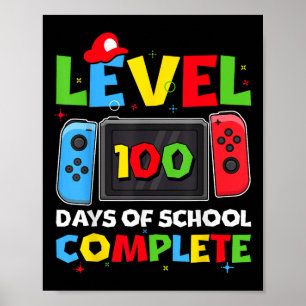 Affiche Niveau 100 Jours D'École Jeu Vidéo Complet 100ème