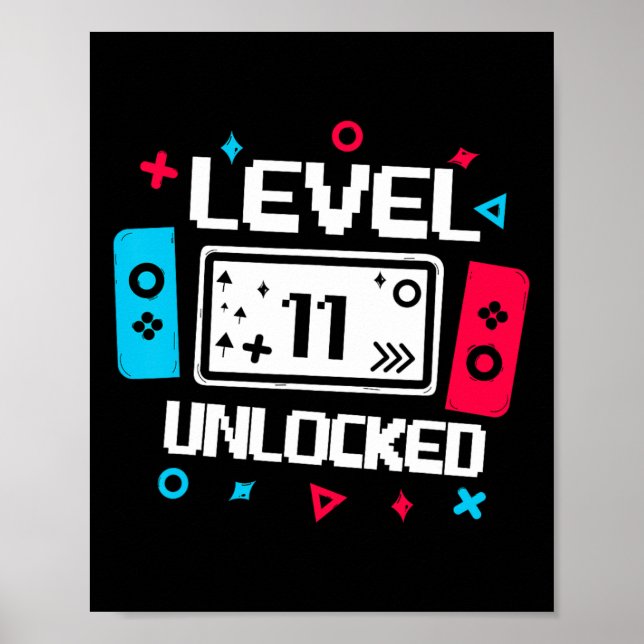 Affiche Niveau 11 Jeu déverrouillé 11e Anniversaire Vidéo  (Devant)