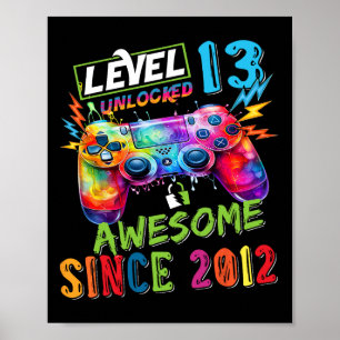 Affiche Niveau 13 Débloqué Incroyable Jeux Vidéo 2012 Anni