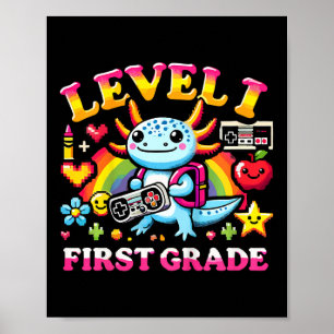 Affiche Niveau 1 Axolotl joueur de première année Jeu vidé