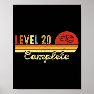 Affiche Niveau 20 Couples complets Vintage 20e mariage Ann