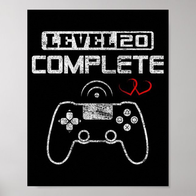 Affiche Niveau 20 Fin 20e anniversaire de Mariage Femmes M (Devant)