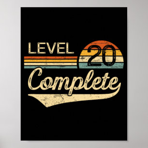 Affiche Niveau 20 Fin du 20e anniversaire de Mariage Vinta
