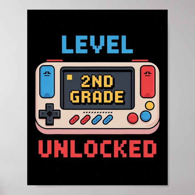 Affiche Niveau 2e année Débloqué Jeu vidéo Ck À l'école T (Devant)
