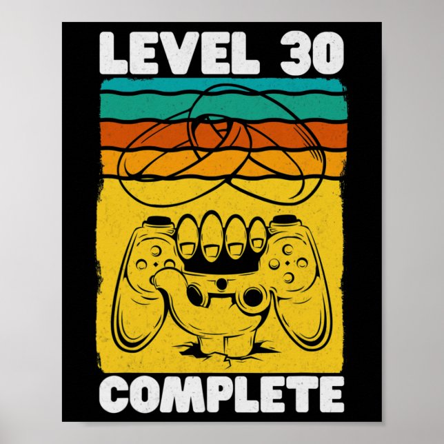 Affiche Niveau 30 Joueur complet - 30e anniversaire de mar (Devant)