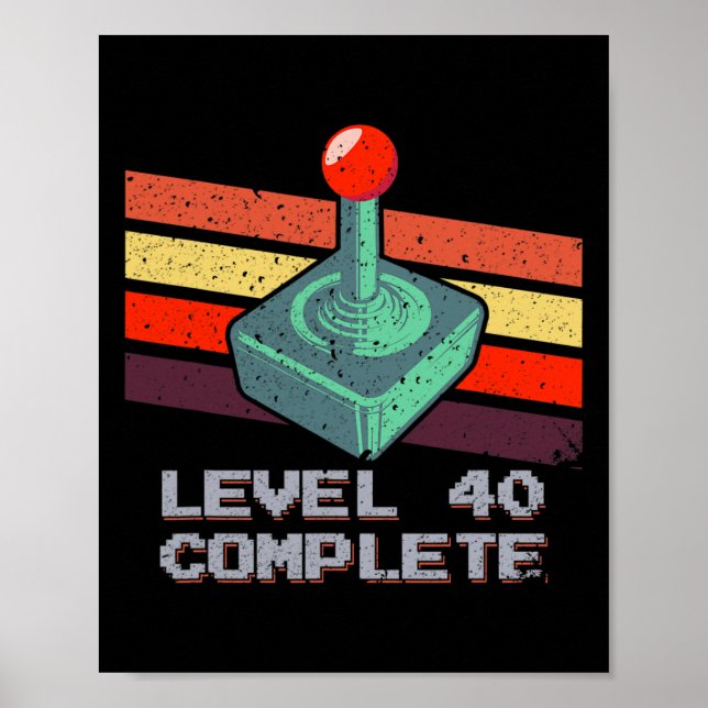 Affiche Niveau 40 Jeux vidéo de 40e anniversaire 1 (Devant)