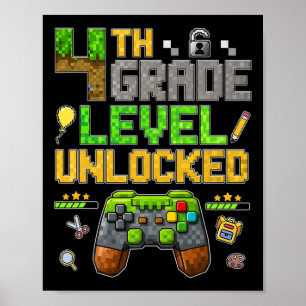 Affiche Niveau 4e année débloqué drôle Ck à l'école joueur