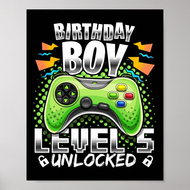 Affiche Niveau 5 Jeu vidéo déverrouillé 5e Jeu d'anniversa (Devant)