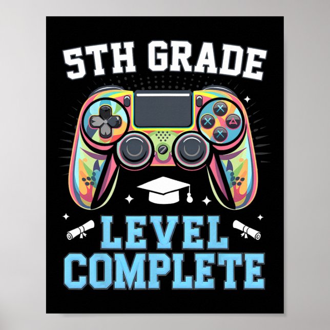 Affiche Niveau 5e année, dernier jour d'école pour un joue (Devant)