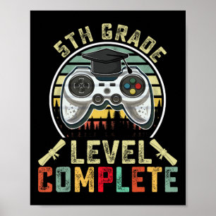 Affiche Niveau 5e année Gamer complet 5e année Graduation