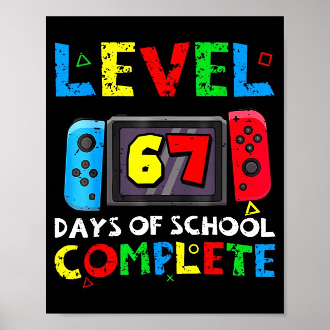 Affiche Niveau 67 Jours d'école complets Six Seven Meme Ki (Devant)