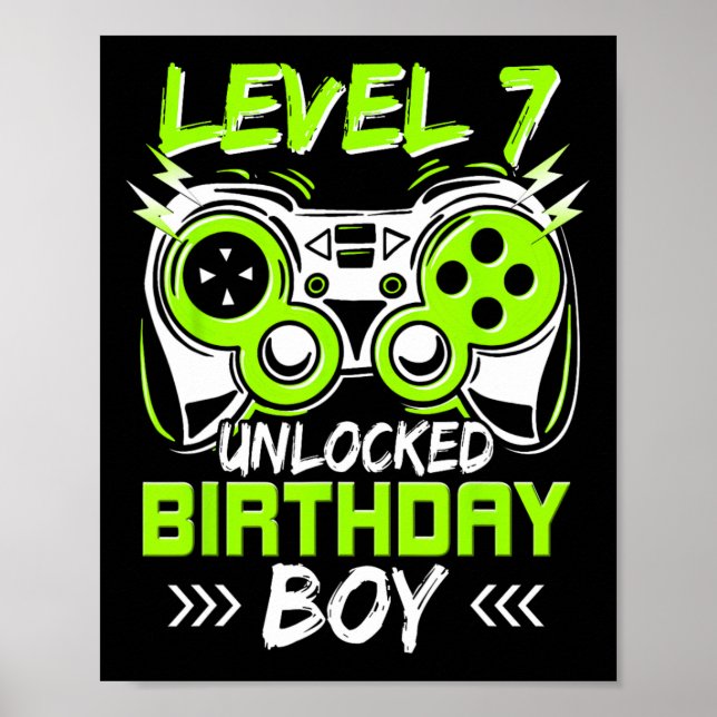 Affiche Niveau 7 Enfants déverrouillés 7e anniversaire Vid (Devant)
