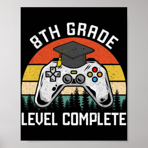 Affiche Niveau 8e Année Journée Dernière de l'école Gradua