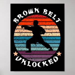 Affiche Niveau de ceinture Brown Déverrouillé Réussite Kar