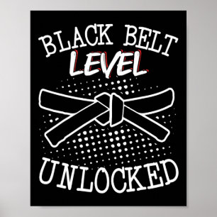 Affiche Niveau de ceinture noire déverrouillé 4
