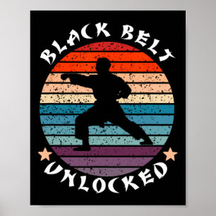 Affiche Niveau de ceinture noire Déverrouillé Réussite Kar