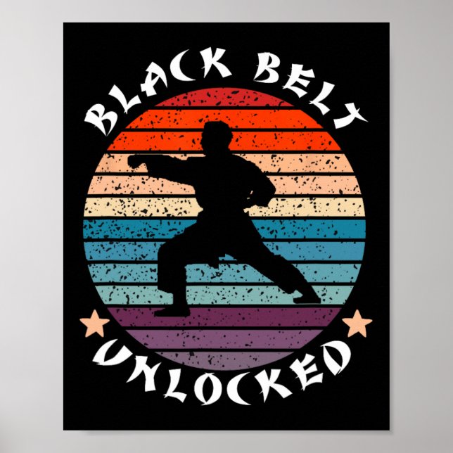 Affiche Niveau de ceinture noire Déverrouillé Réussite Kar (Devant)