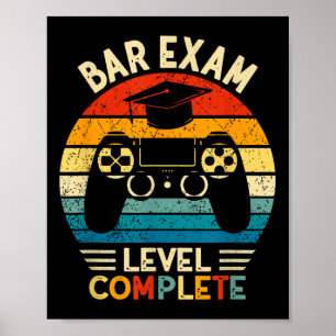 Affiche Niveau de l'examen à la barre Complet drôle Avocat