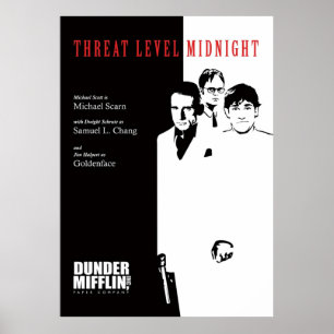 Affiche Niveau de menace Minuit Bureau