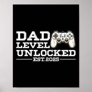 Affiche Niveau de nouveau papa drôle débloqué 2025 Jeu vid