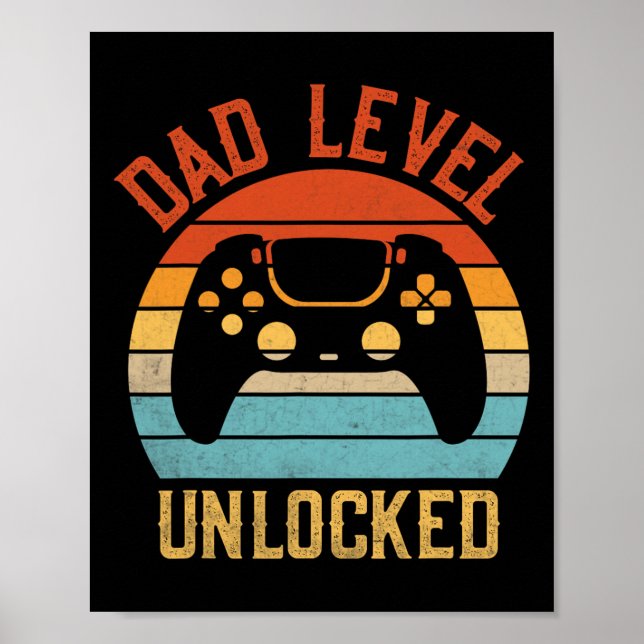 Affiche Niveau Déverrouillé - Jeu Lover Gamer Bientôt Être (Devant)
