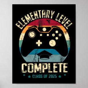Affiche Niveau Élémentaire Complet Gamer Cl De 2025 Gradua