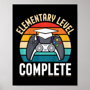Affiche Niveau Élémentaire Enfants Gamer Complet Classe De