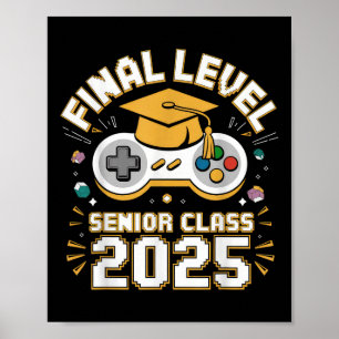 Affiche Niveau Final Senior Cl 2025 Video Game Graduation