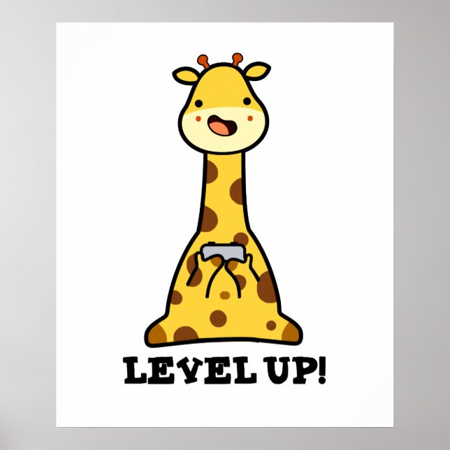 Affiche Niveau Haut Funny Giraffe Pun (Devant)