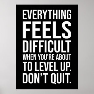 Affiche Niveau haut, ne quittez pas - Réussite de l'activi