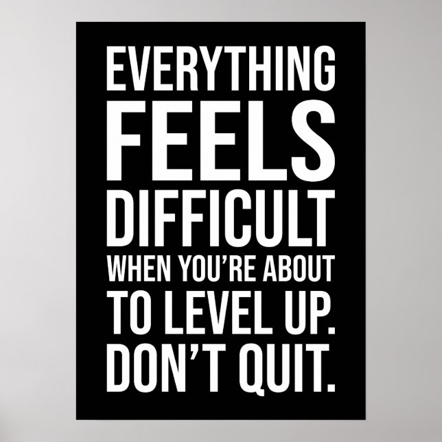 Affiche Niveau haut, ne quittez pas - Réussite de l'activi (Devant)