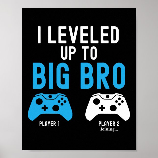 Affiche Niveau Jusqu'À Big Brother Design Video Jeu Playe (Devant)