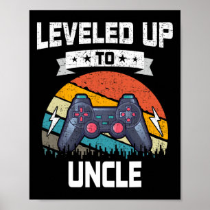 Affiche Niveau Jusqu'À Oncle Video Gamer Jeu 1