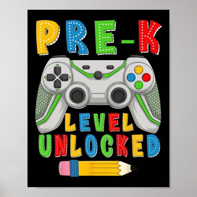 Affiche Niveau pré-maternelle débloqué Ck pour garçons Pré (Devant)