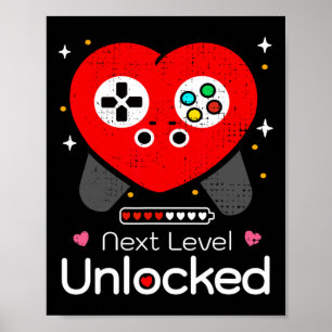 Affiche Niveau Suivant Débloqué Amour Puissance Chargement