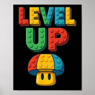 Affiche Niveau Supérieur Lettres Bloc Powerup Joueur