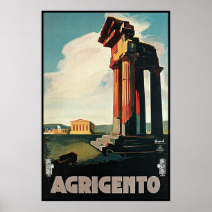 Affiche Nizzoli Agrigento Sicily Italy