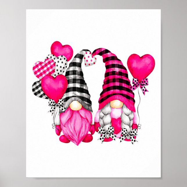 Affiche Nk Buffalo Plaid And Heart Balloons Valentines D  (Devant)