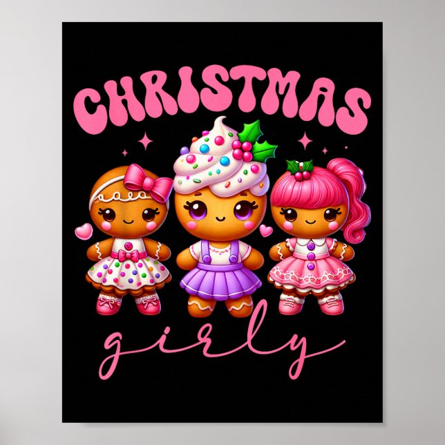 Affiche Nk Cute Gingerbread Christmas Girly Pajama Outfits (Devant)
