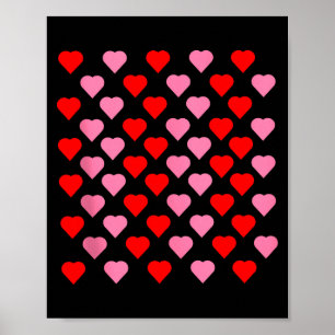 Affiche Nk Et Cœurs Rouges Amants Humour Drôle De La Saint