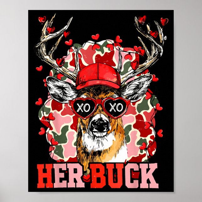 Affiche Nk Her Buck Camo Deer Hunting Camouflage Matching  (Devant)