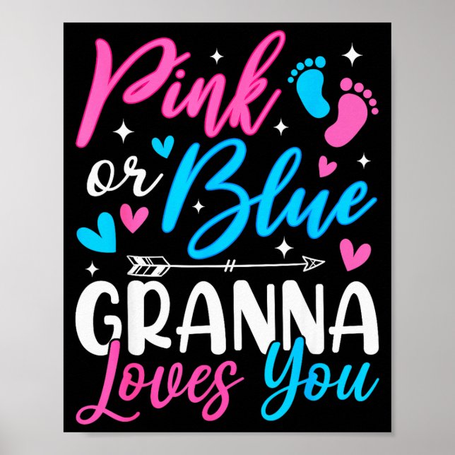 Affiche Nk Or Blue Gr Loves You Gender Reveal Baby  (Devant)